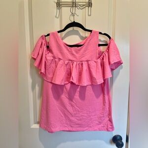 Lilly Pulitzer ruffle tank size L pink